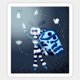 Mothwoman (blue day) Sticker